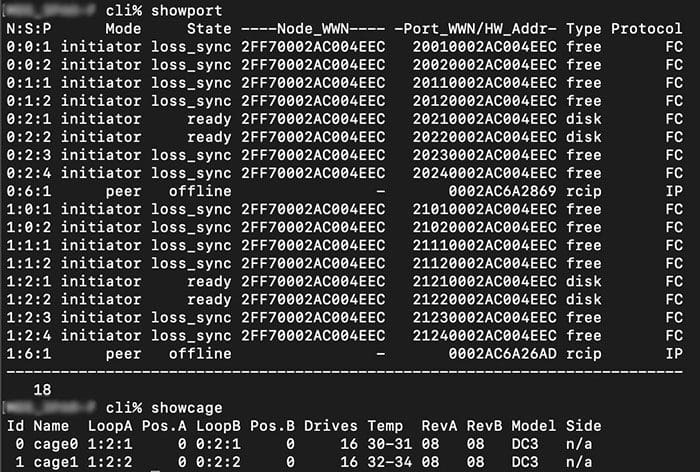 3PAR Cage Loop Offline Error