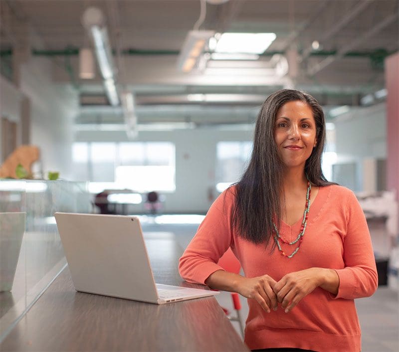 Woman in office