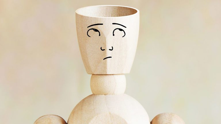 Wooden dummy with hollowed out head