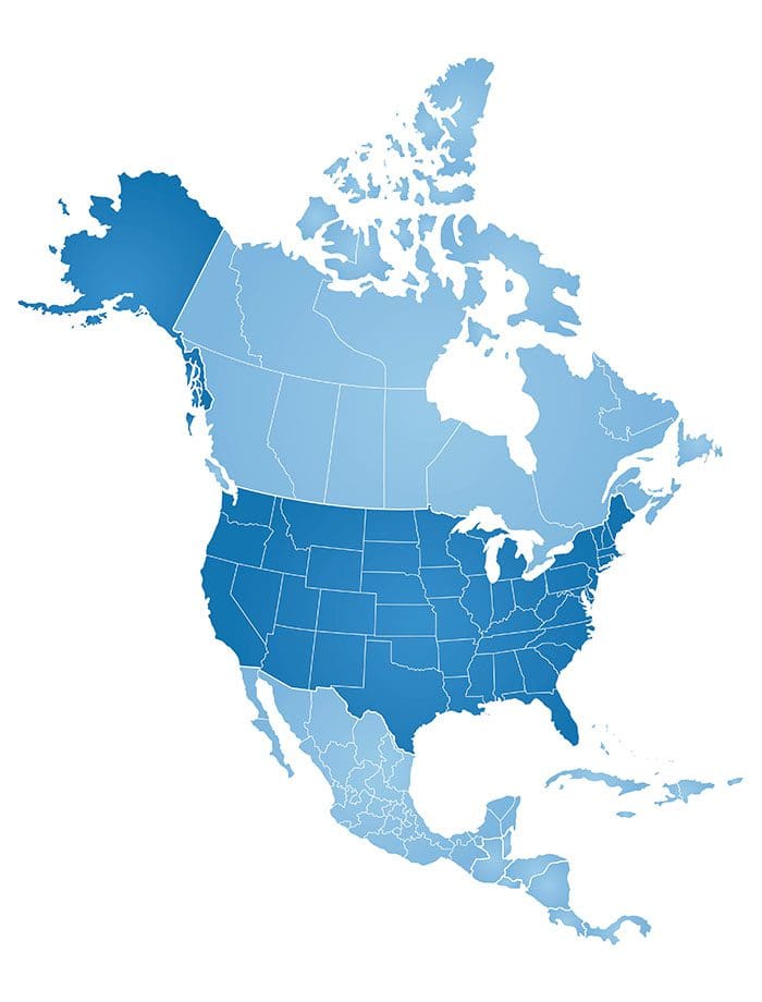 North America map